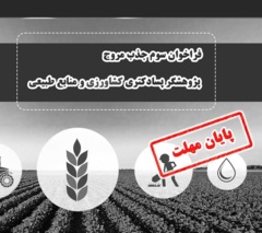 پایان مهلت سومین فراخوان جذب مروج پژوهشگر پسا دکتری کشاورزی و منابع طبیعی