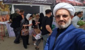 برپایی موکب در سومین روز وداع با پیکر مطهر امام توسط موسسه تحقیقات علوم دامی کشور در ایستگاه متروی گلشهر کرج