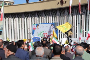 شرکت پرشور مدیریت و کارکنان مرکز تحقیقات کشاورزی همدان در راهپیمائی روز جهانی مبارزه با استکبار جهانی 13 آبان