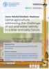 Joint INSAS/WASAG Webinar "Saline agriculture: addressing the challenge of soil and water salinity in a drier and salty future"