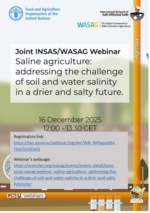 Joint INSAS/WASAG Webinar "Saline agriculture: addressing the challenge of soil and water salinity in a drier and salty future"