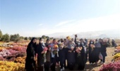 بازدید دانشآموزان دبیرستان دخترانه شاهد شهرستان محلات از نمایشگاه گلهای داودی پژوهشکده گل و گیاهان زینتی