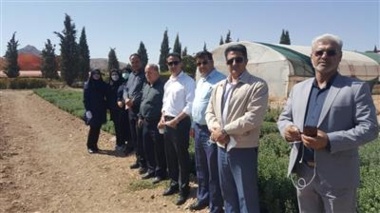 بازدید معاون و کارشناسان سازمان پارک‌ها و فضای سبز اصفهان از پژوهشکده گل و گیاهان زینتی