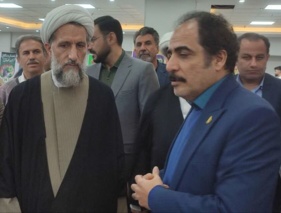 حضور امام جمعه شهرستان قزوین در نمایشگاه فن‌بازار جشنواره کشاورزی دانش بنیان