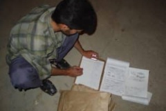 ثبت داده ها در محل جمع آوری بذور