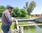 بازدید ترویجی اعضای هیات علمی بخش آبزی پروری پژوهشکده از مزرعه پرورش متراکم کپور معمولی