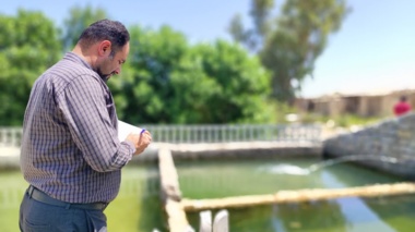 بازدید ترویجی اعضای هیات علمی بخش آبزی پروری پژوهشکده از مزرعه پرورش متراکم کپور معمولی