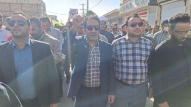 حضور پر شور کارکنان مرکز تحقیقات و آموزش کشاورزی و منابع طبیعی سیستان در راهپیمایی 13 آبان