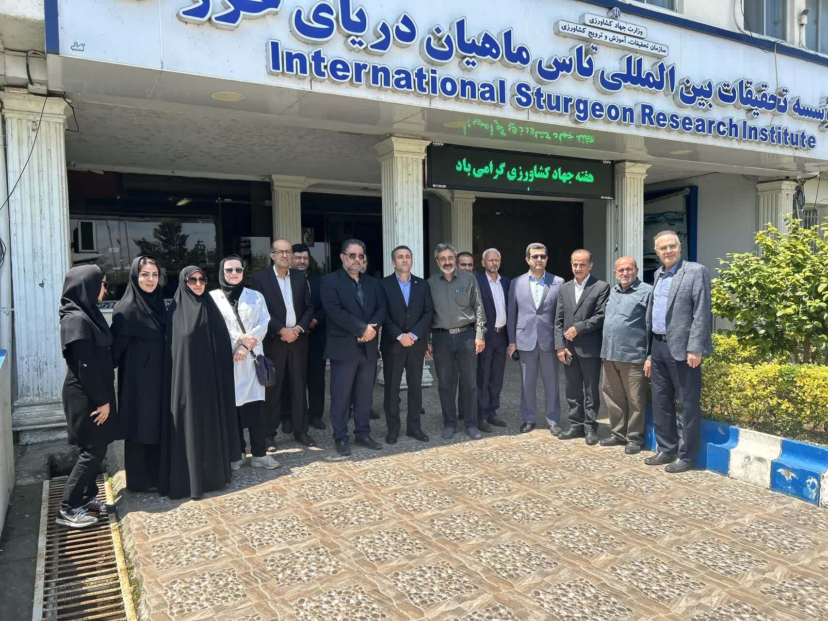 بازدید رئیس سازمان مدیریت و برنامه‌ریزی استان گیلان از ظرفیت‌های راهبردی انستیتو تحقیقات بین‌المللی ماهیان خاویاری