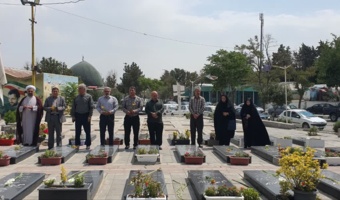 ادای احترام مسئولان مرکز تحقیقات کشاورزی آذربایجان غربی به مقام شامخ شهدا