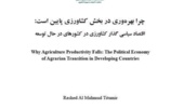 روایتی نو از اقتصاد سیاسی کشاورزی؛ کتاب «چرا بهرهوری در بخش کشاورزی پایین است» منتشر شد