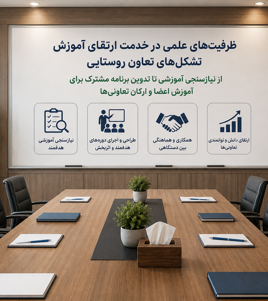 از نیازسنجی آموزشی تا تدوین برنامه مشترک برای آموزش اعضا و ارکان تعاونی‌ها