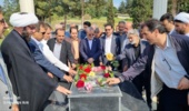 گزارش تصویری/ ادای احترام به مقام شامخ شهدا و تجلیل دکتر غلامرضا گل‌محمدی از خانواده شهدا با حضور مسئولان استان اردبیل در پارس‌آباد