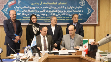 فائو و تات همکاری برای انتقال دانش و مدیریت چالش‌های کشاورزی را توسعه می‌دهند